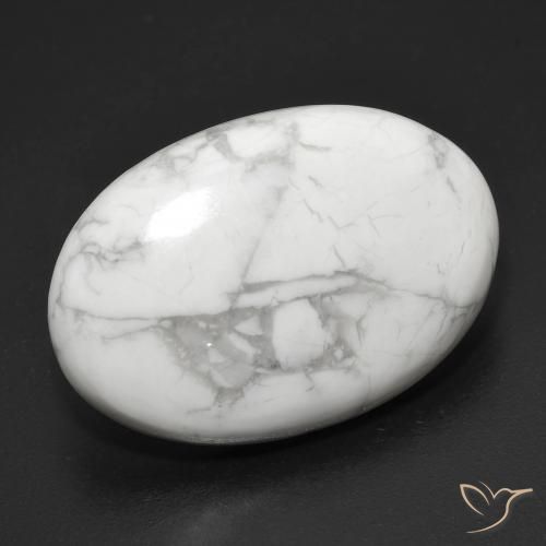 23.22ct طبيعي أبيض رمادى حجر الهاوليت, بيضوي, غير شفاف