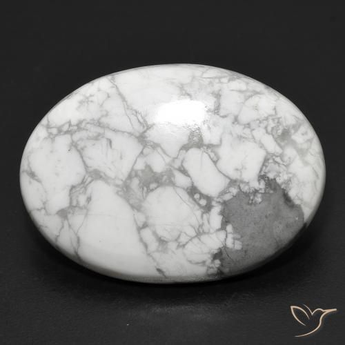19.91ct طبيعي أبيض رمادى حجر الهاوليت, بيضوي, غير شفاف