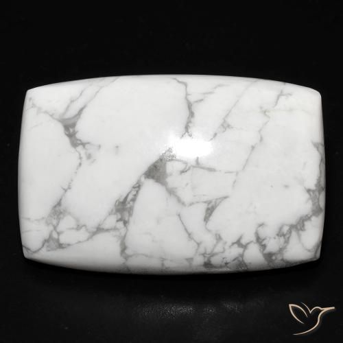 26.78ct طبيعي أبيض رمادى حجر الهاوليت, وسادة, غير شفاف