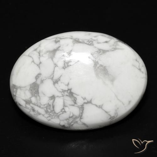 17.45ct طبيعي أبيض رمادى حجر الهاوليت, بيضوي, غير شفاف