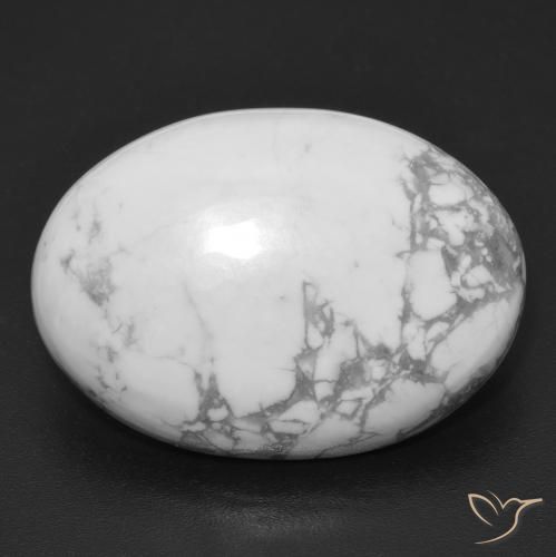 20.77ct طبيعي أبيض رمادى حجر الخرز, بيضوي, غير شفاف