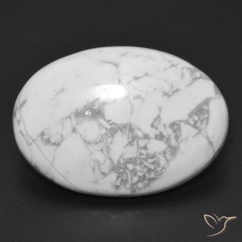20.46ct طبيعي أبيض رمادى حجر الخرز, بيضوي, غير شفاف