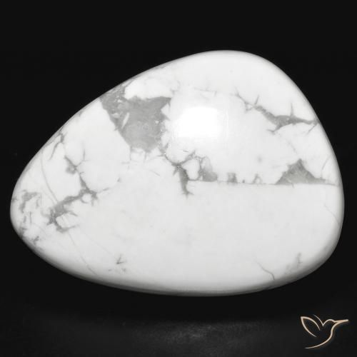 31.63ct طبيعي أبيض رمادى حجر الخرز, فانسى, غير شفاف
