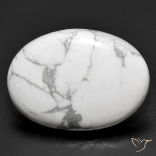 21.31ct طبيعي أبيض رمادى حجر الهاوليت, بيضوي, غير شفاف