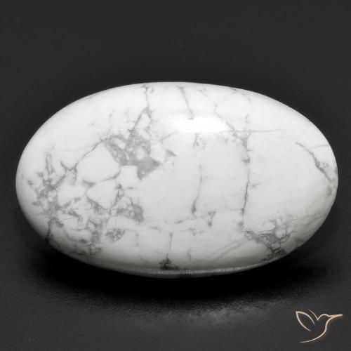 22.76ct طبيعي أبيض رمادى حجر الهاوليت, بيضوي, غير شفاف