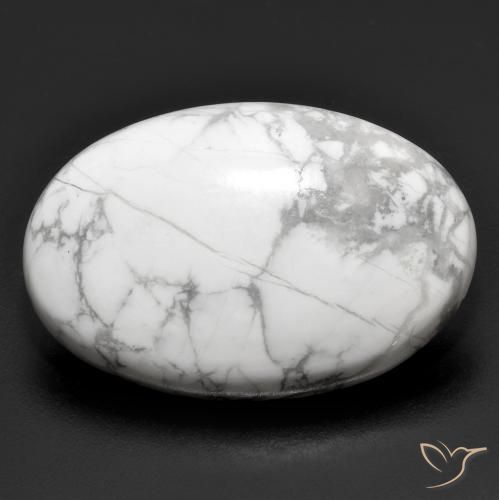 31.05ct طبيعي أبيض رمادى حجر الهاوليت, بيضوي, غير شفاف