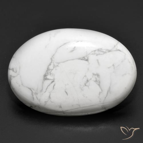 22.30ct طبيعي أبيض رمادى حجر الهاوليت, بيضوي, غير شفاف