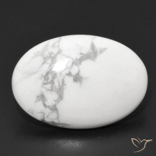 14.05ct طبيعي أبيض رمادى حجر الهاوليت, بيضوي, غير شفاف