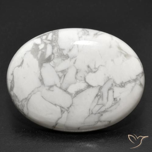 23.16ct طبيعي أبيض رمادى حجر الهاوليت, بيضوي, غير شفاف