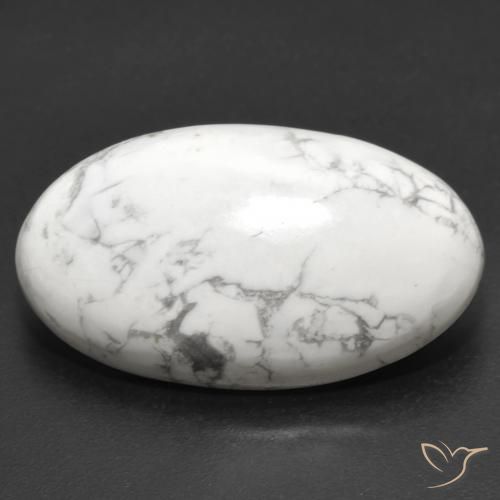 22.32ct طبيعي أبيض رمادى حجر الهاوليت, بيضوي, غير شفاف