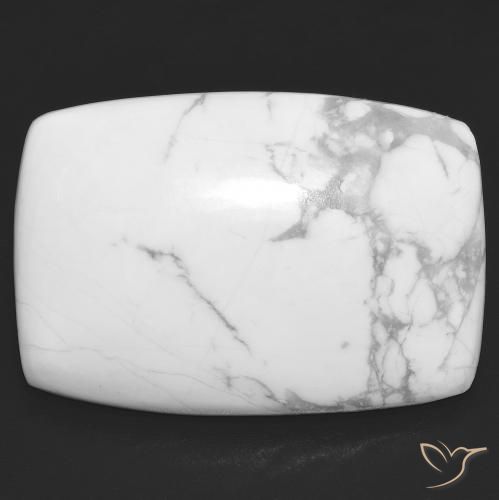 23.16ct طبيعي أبيض رمادى حجر الخرز, وسادة, غير شفاف