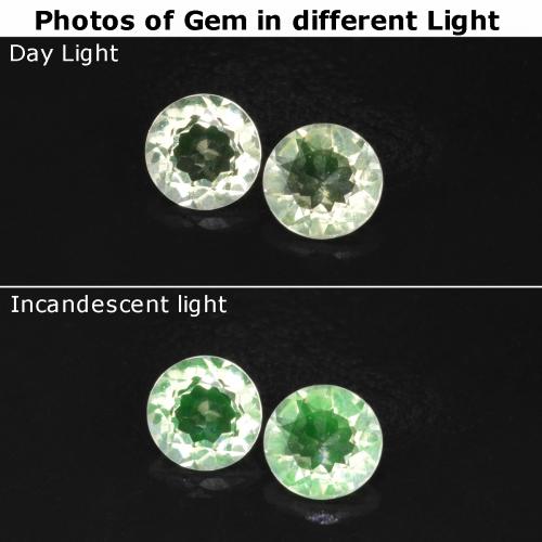 أحجار هيالايت أوبال اخضر فاتح طبيعية، قصة دائرى، شفاف، وزنها 0.22 قيراط