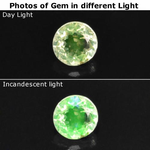 هيالايت أوبال اخضر فاتح طبيعي، قصة دائرى، 0.09 قيراط، نصف شفاف