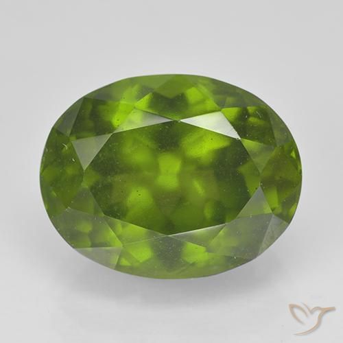 5.61ct طبيعي أخضر متوسط إيدوكراس, بيضوي, قليلا جدا