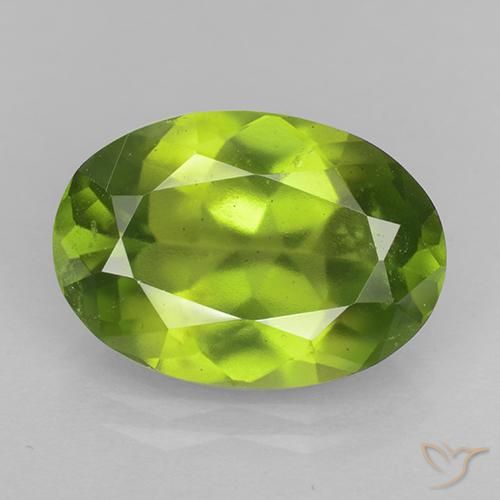 6.08ct طبيعي أخضر حيوي إيدوكراس, بيضوي, قليلا جدا