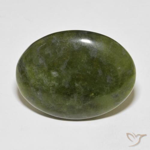 47.13ct طبيعي أخضر دافئ إيدوكراس, بيضوي, غير شفاف