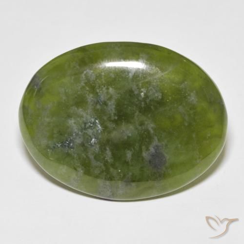33.41ct طبيعي أخضر دافئ إيدوكراس, بيضوي, غير شفاف