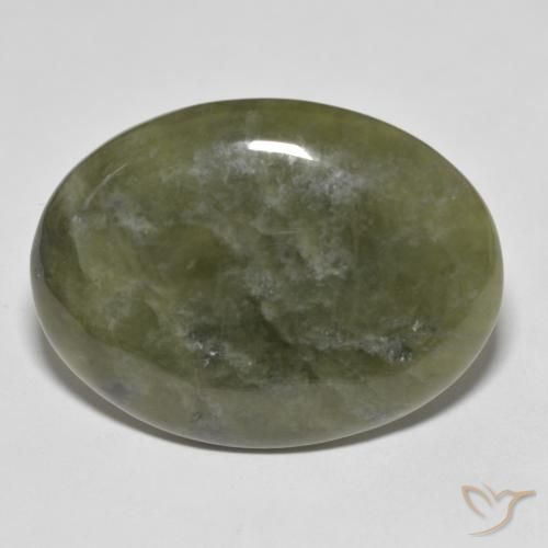 37.66ct طبيعي الأخضر الغامق إيدوكراس, بيضوي, غير شفاف