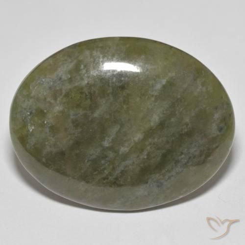 44.18ct طبيعي أخضر غامق إيدوكراس, بيضوي, غير شفاف