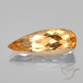 6.01ct طبيعي برتقالى متوسط توباز الامبراطوري, شكل الكمثرى, VVS