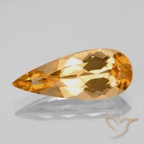 3.79ct طبيعي برتقالى النمر توباز الامبراطوري, شكل الكمثرى, VVS-VS