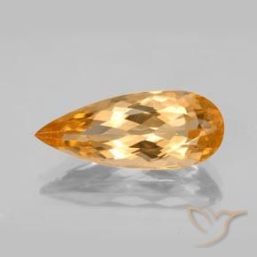 5.41ct طبيعي برتقالى كثيف توباز الامبراطوري, شكل الكمثرى, قليلا جدا