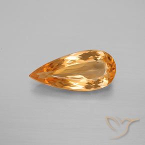 3.80ct طبيعي برتقالي زاهى توباز الامبراطوري, شكل الكمثرى, VVS