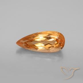 5.55ct طبيعي برتقالى متوسط توباز الامبراطوري, شكل الكمثرى, VVS