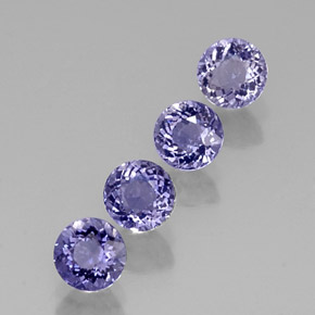 أحجار اليوليت أزرق بنفسجى طبيعية، قصة دائرى، VS-SI، وزنها  قيراط