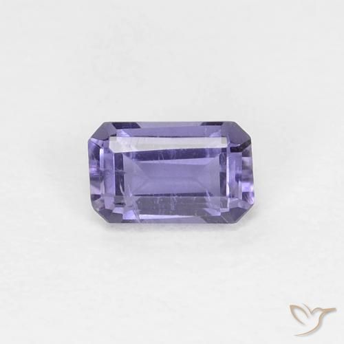 0.25ct طبيعي بنفسجي وردي إيوليت, قص الزمرد, قليلا جدا