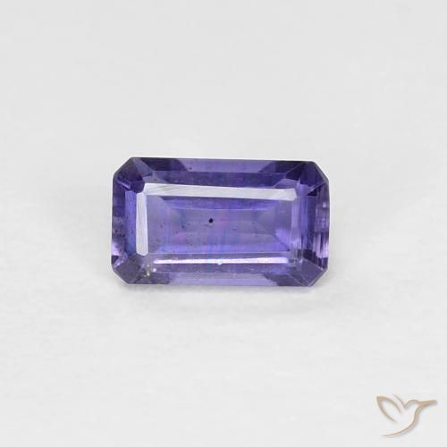 0.25ct طبيعي أرجوانى غامق إيوليت, قص الزمرد, قليلا جدا