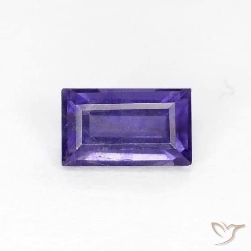 0.30ct طبيعي أرجوانى مزرق داكن إيوليت, باجيت, قليلا جدا