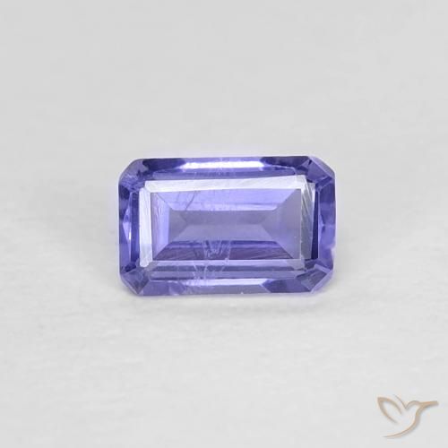 0.27ct طبيعي أرجوانى مزرق داكن إيوليت, قص الزمرد, قليلا جدا