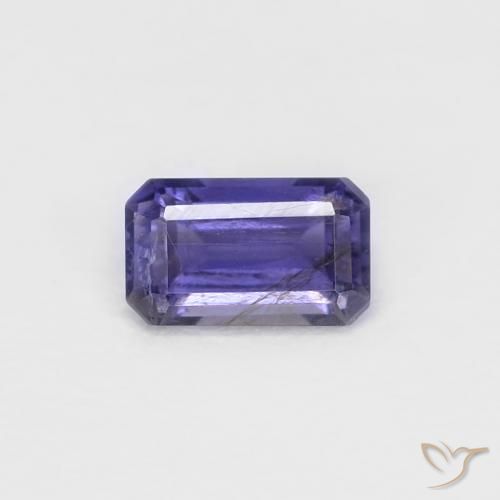 0.26ct طبيعي أرجوانى غامق إيوليت, قص الزمرد, قليلا جدا