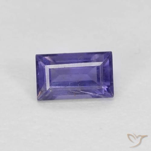 0.31ct طبيعي أرجوانى غامق إيوليت, باجيت, VS-SI