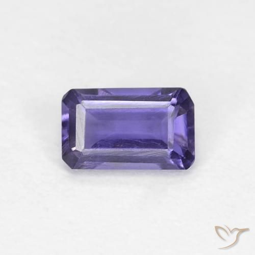 0.26ct طبيعي أرجوانى غامق إيوليت, قص الزمرد, VVS-VS
