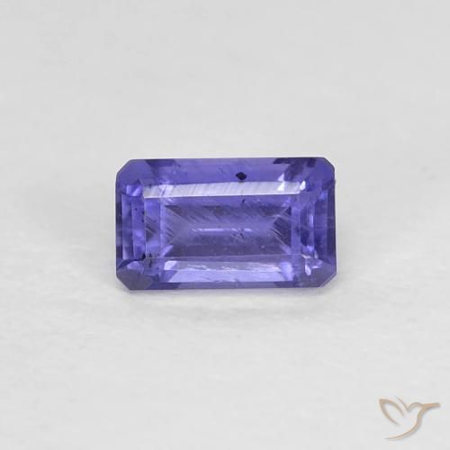 0.30ct طبيعي أرجوانى مزرق داكن إيوليت, قص الزمرد, قليلا جدا