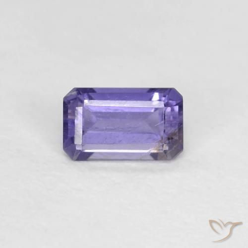 0.27ct طبيعي أرجوانى مزرق داكن إيوليت, قص الزمرد, قليلا جدا