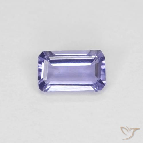 0.21ct طبيعي Medium Light-Violet إيوليت, قص الزمرد, VVS-VS