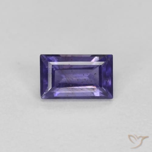 0.28ct طبيعي أرجوانى مزرق داكن اليوليت, باجيت, VS-SI