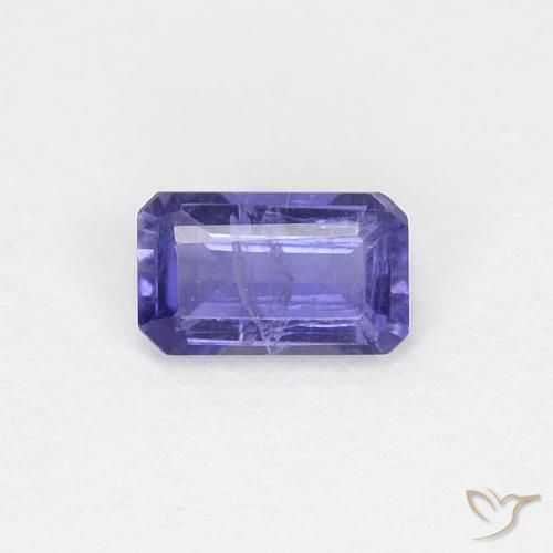 0.24ct طبيعي أرجوانى غامق إيوليت, قص الزمرد, SI