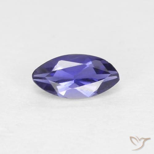 0.24ct طبيعي أرجوانى مزرق داكن إيوليت, ماركيز, VVS-VS