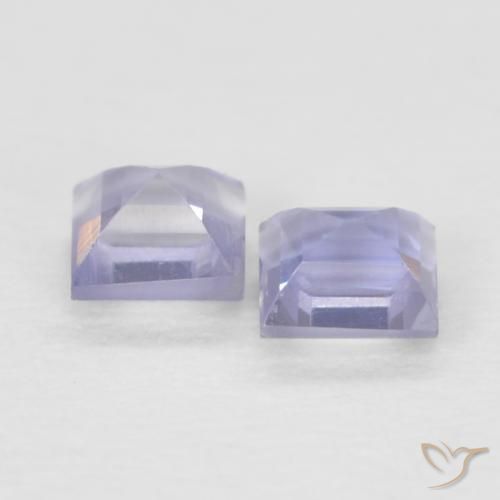 أحجار اليوليت Medium Light-Violet طبيعية، مربع، قليلا جدا، وزنها 0.18 قيراط
