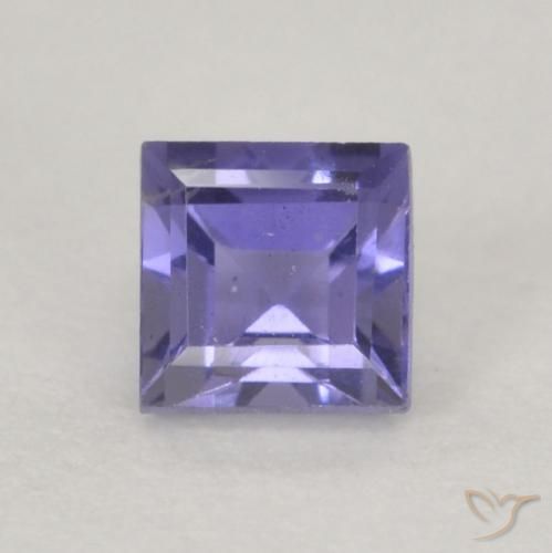 0.20ct طبيعي أرجوانى مزرق داكن إيوليت, مربع, VVS