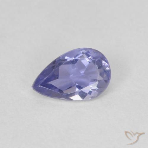 0.17ct طبيعي Medium Light-Violet إيوليت, شكل الكمثرى, VVS