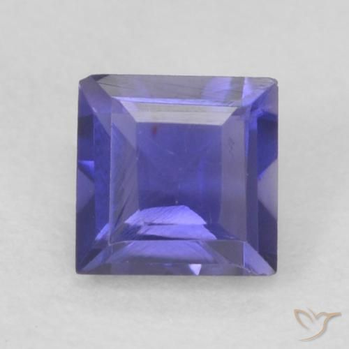 0.21ct طبيعي أرجوانى مزرق داكن إيوليت, مربع, VVS
