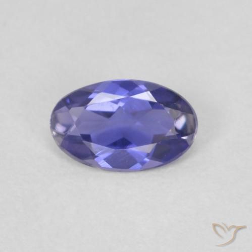 0.14ct طبيعي أرجوانى مزرق داكن إيوليت, بيضوي, VVS