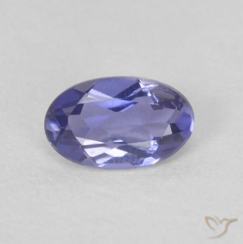 0.16ct طبيعي أرجوانى مزرق داكن إيوليت, بيضوي, VVS