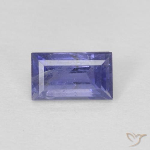0.30ct طبيعي بنفسجى متوسط إيوليت, باجيت, VS-SI