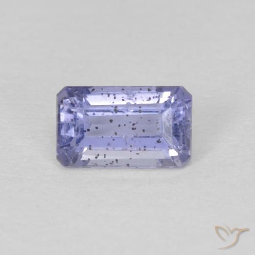 0.32ct طبيعي بنفسجى مزرق اليوليت, قص الزمرد, VS-SI